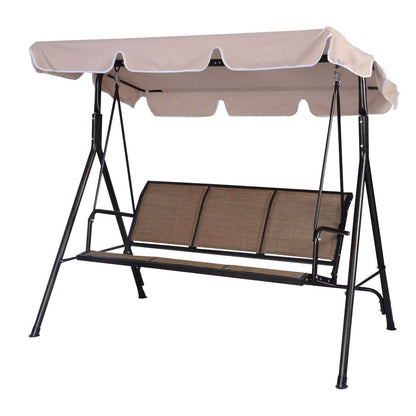 Outdoor 3-Person Canopy Swing for Porch Patio or Deck - Tampa Home & Garden Store