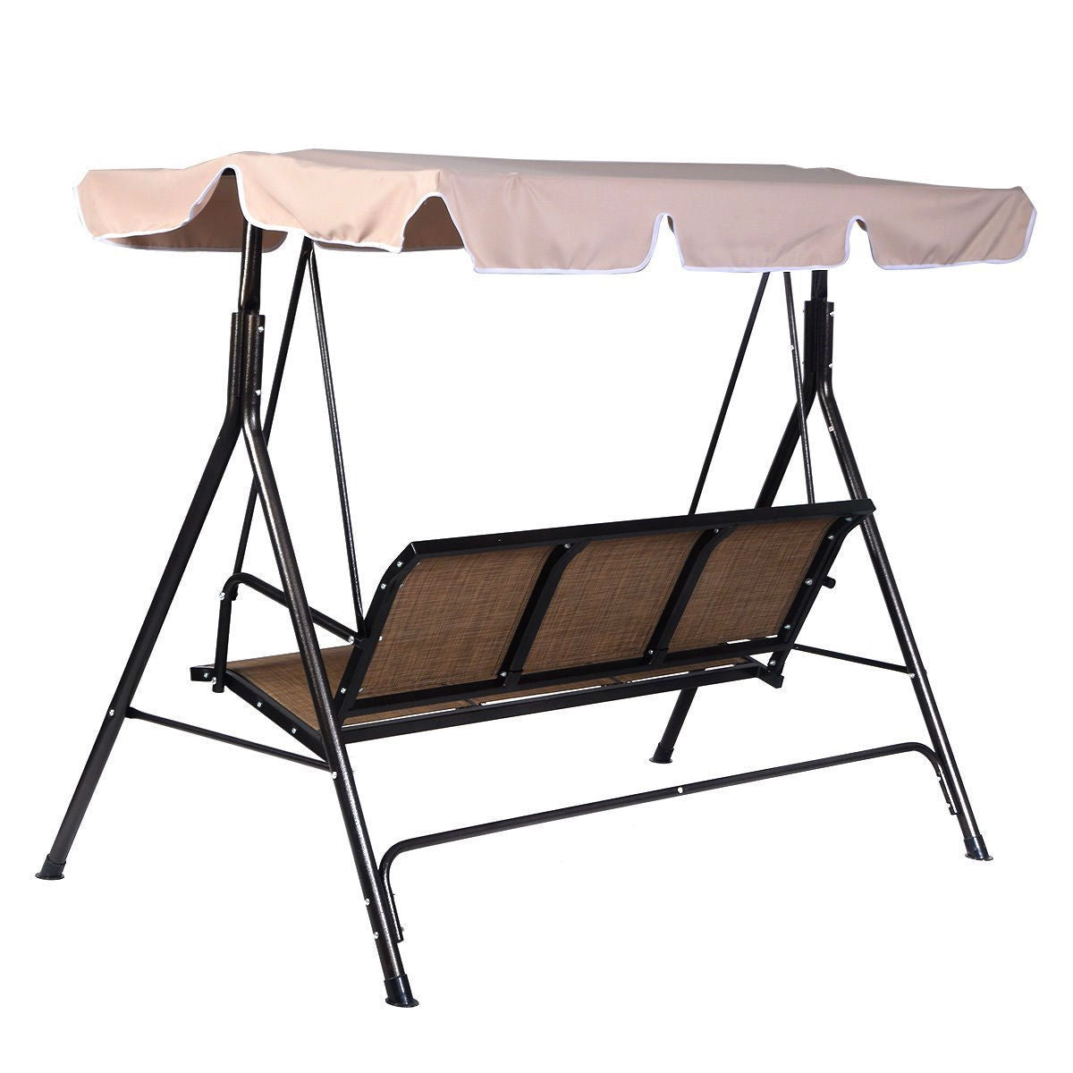 Outdoor 3-Person Canopy Swing for Porch Patio or Deck - Tampa Home & Garden Store