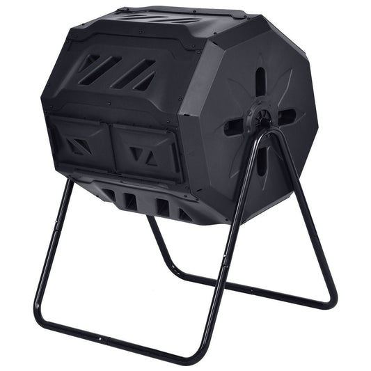 Outdoor 43-Gallon Compost Bin Tumbler Home Garden Composter - Tampa Home & Garden Store