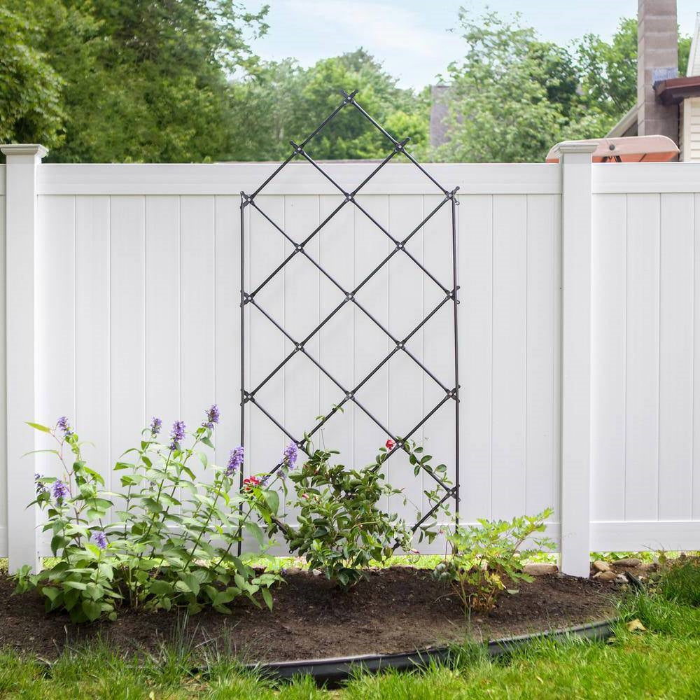 Outdoor 7-FT. Tall Wrought Iron Lattice Garden Trellis - Tampa Home & Garden Store