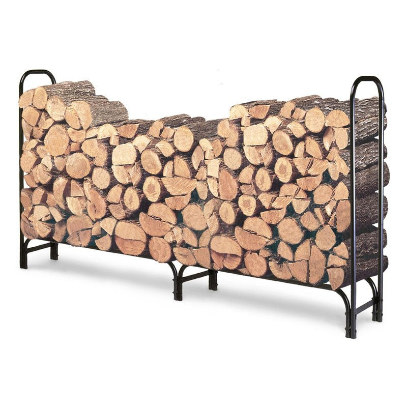 Outdoor 8ft Firewood Rack Wood Log Storage Sturdy Tubular Steel - Tampa Home & Garden Store