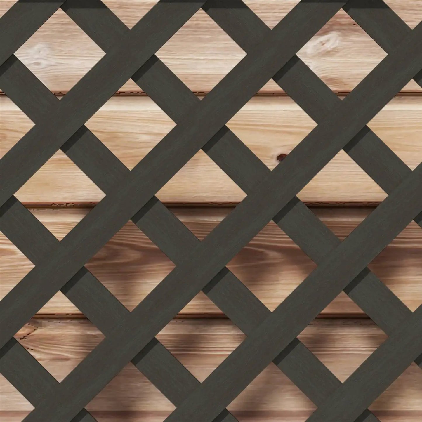 Outdoor Black Wooden Raised Garden Bed Planter Box with Lattice Trellis - Tampa Home & Garden Store