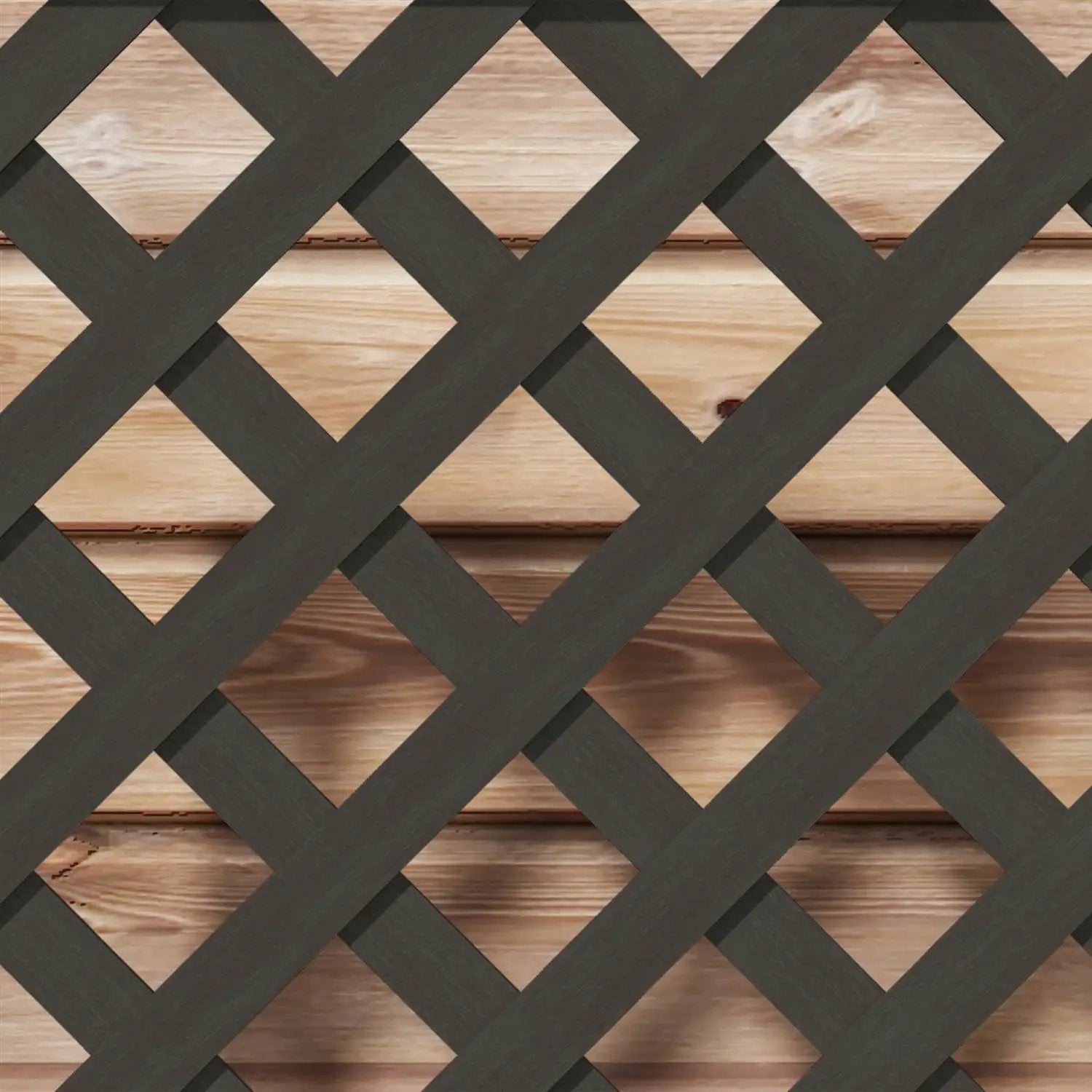 Outdoor Black Wooden Raised Garden Bed Planter Box with Lattice Trellis - Tampa Home & Garden Store