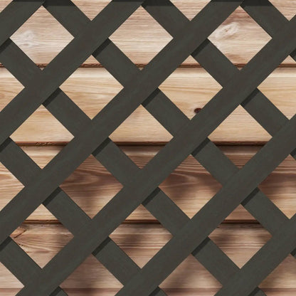 Outdoor Black Wooden Raised Garden Bed Planter Box with Lattice Trellis - Tampa Home & Garden Store