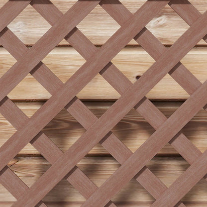 Outdoor Brown Wooden Raised Garden Bed Planter Box with Lattice Trellis - Tampa Home & Garden Store