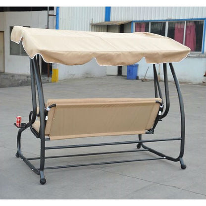 Outdoor Canopy Swing Patio Porch Shade Deck Bed in Sand - Tampa Home & Garden Store