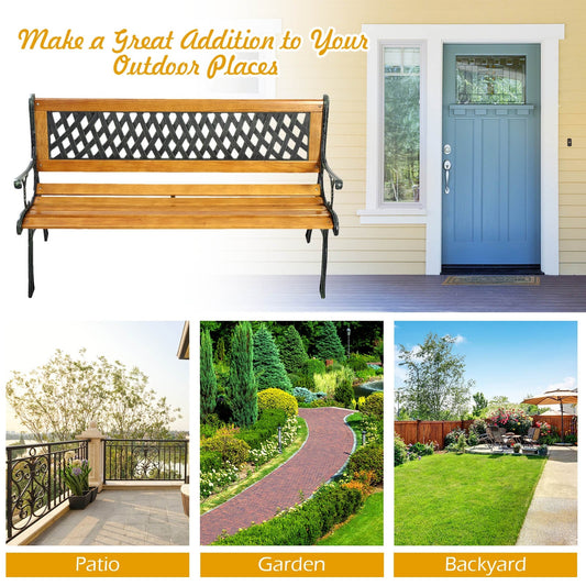 Outdoor Cast Iron Patio Bench - Tampa Home & Garden Store