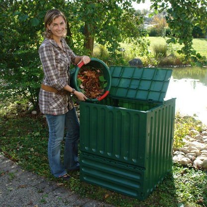 Outdoor Composting 110-Gallon Composter Recycle Plastic Compost Bin - Green - Tampa Home & Garden Store