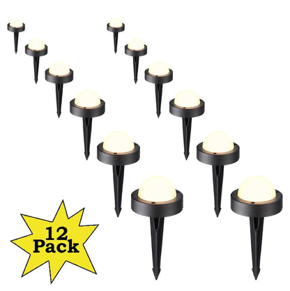 Outdoor Deck Lights 12-Pack LED 4.5W | 12V Low Voltage Landscape Path Lights - Tampa soil911.com