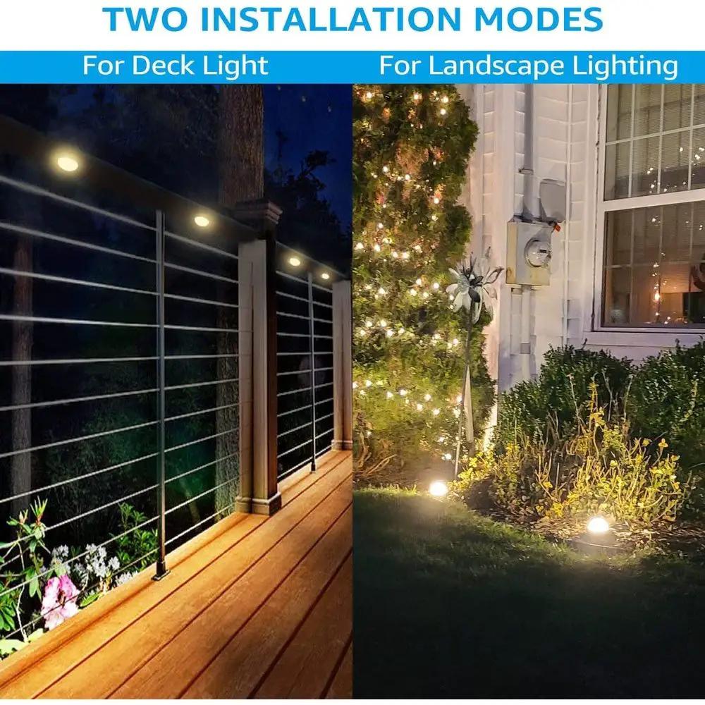 Outdoor Deck Lights 12-Pack LED 4.5W | 12V Low Voltage Landscape Path Lights - Tampa soil911.com