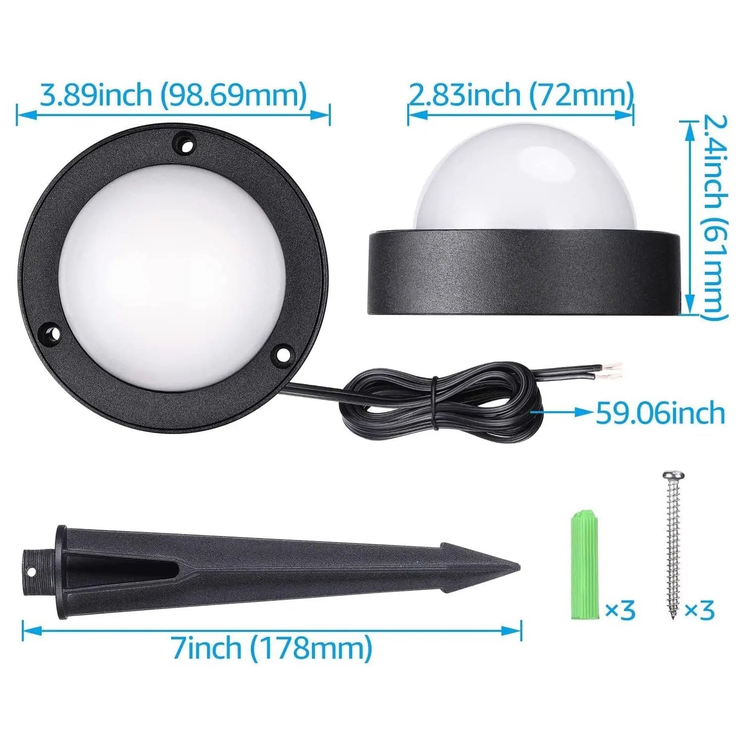 Outdoor Deck Lights 12-Pack LED 4.5W | 12V Low Voltage Landscape Path Lights - Tampa soil911.com