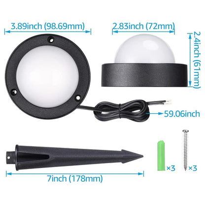 Outdoor Deck Lights 12-Pack LED 4.5W | 12V Low Voltage Landscape Path Lights - Tampa soil911.com