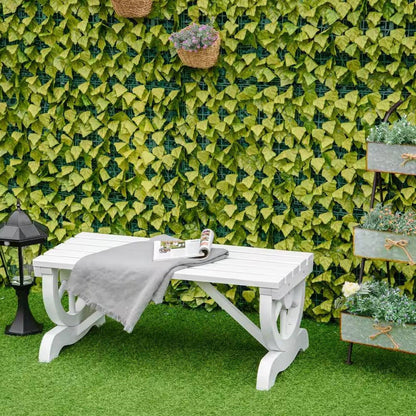 Outdoor Farmhouse Fir Wood 2-Person Garden Bench in White Finish - Tampa Home & Garden Store