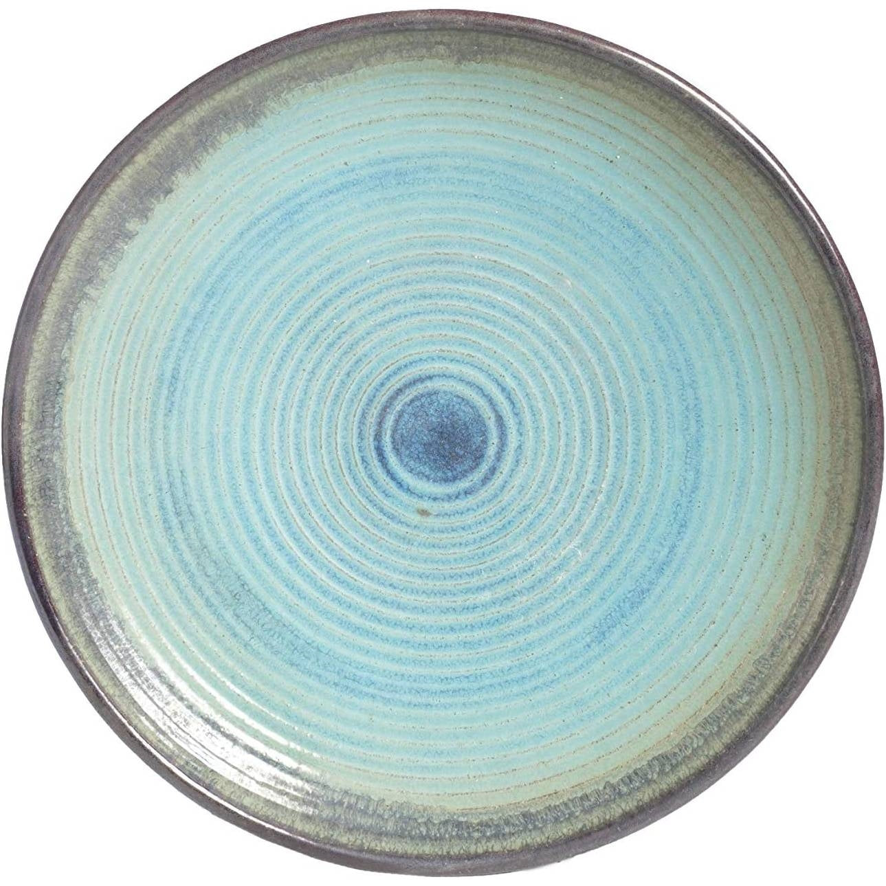 Outdoor Garden Multi-Shade Blue Ceramic Birdbath - Tampa Home & Garden Store