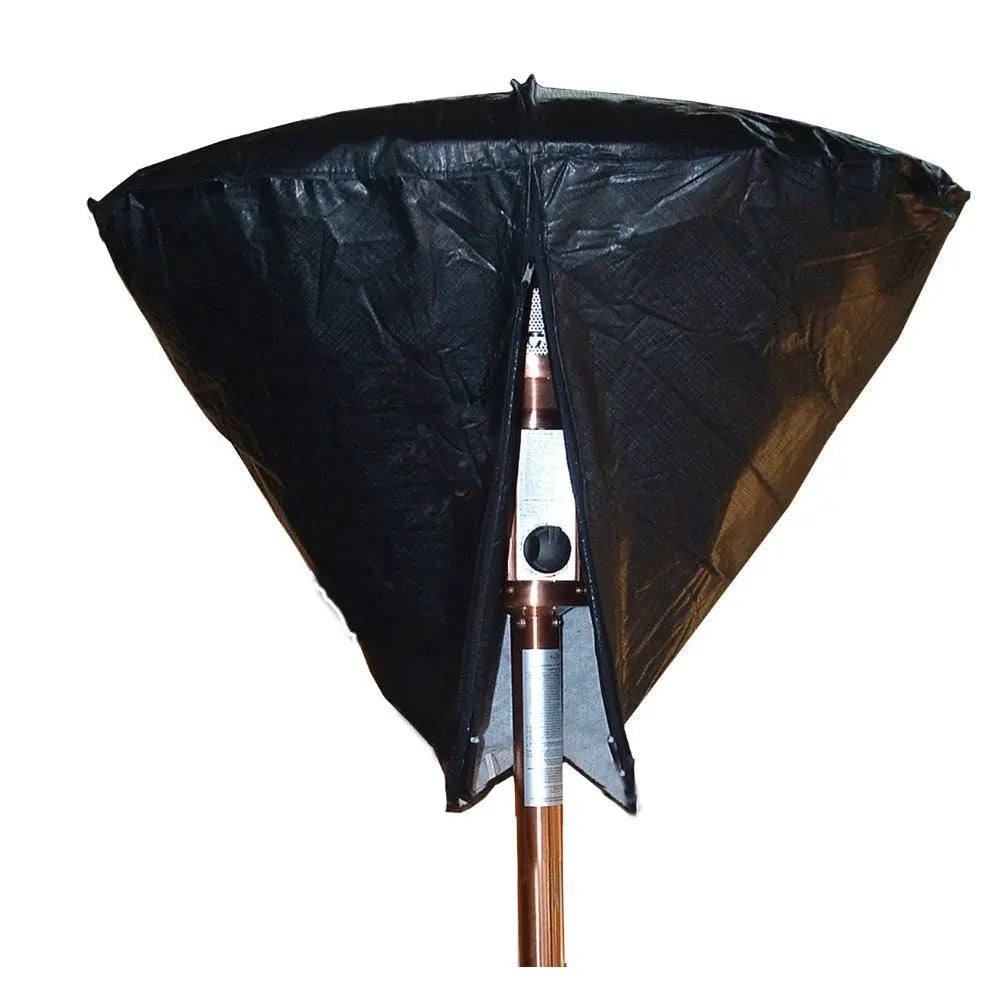 Black vinyl head cover for Fire Sense/Balkene Home LPG patio heater with 32-inch reflector on Tampa Home & Garden Store