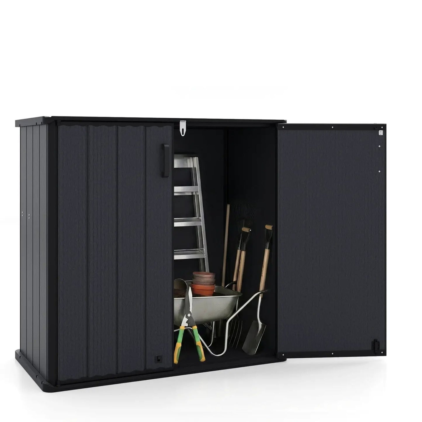 Outdoor Storage Box 23.5 Cu Ft Lockable Floor