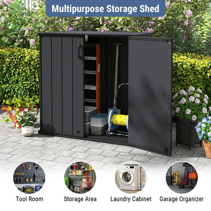 Outdoor Storage Box 23.5 Cu Ft Lockable Floor