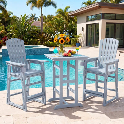 Outdoor Bar Stool 29 Inch Height With Backrest