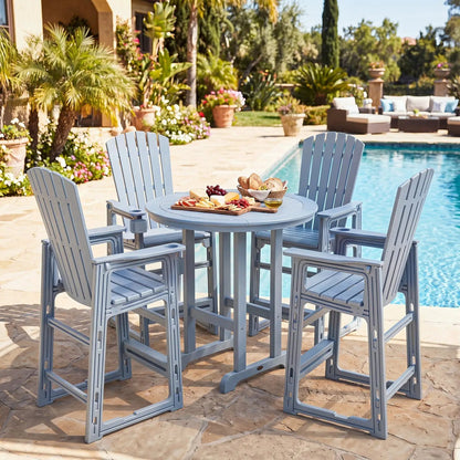 Outdoor Bar Stool 29 Inch Height With Backrest