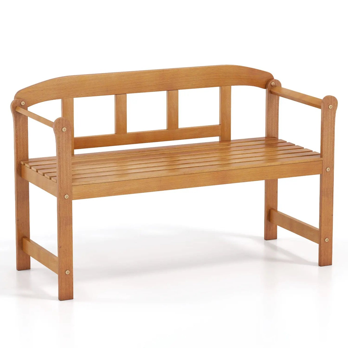 Acacia Wood Garden Bench With Backrest and Arms