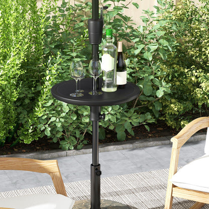 Mesa de Sombrilla Ajustable para Exteriores de 20 Pulgadas con Agujero para Sombrilla de 1.5 Pulgadas