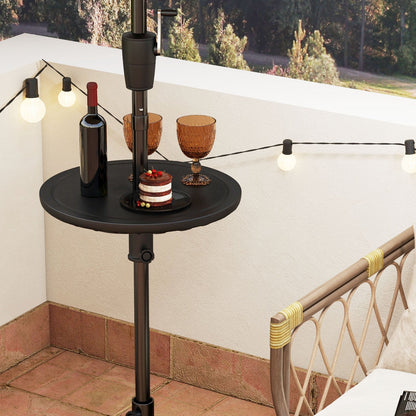 Mesa de Sombrilla Ajustable para Exteriores de 20 Pulgadas con Agujero para Sombrilla de 1.5 Pulgadas