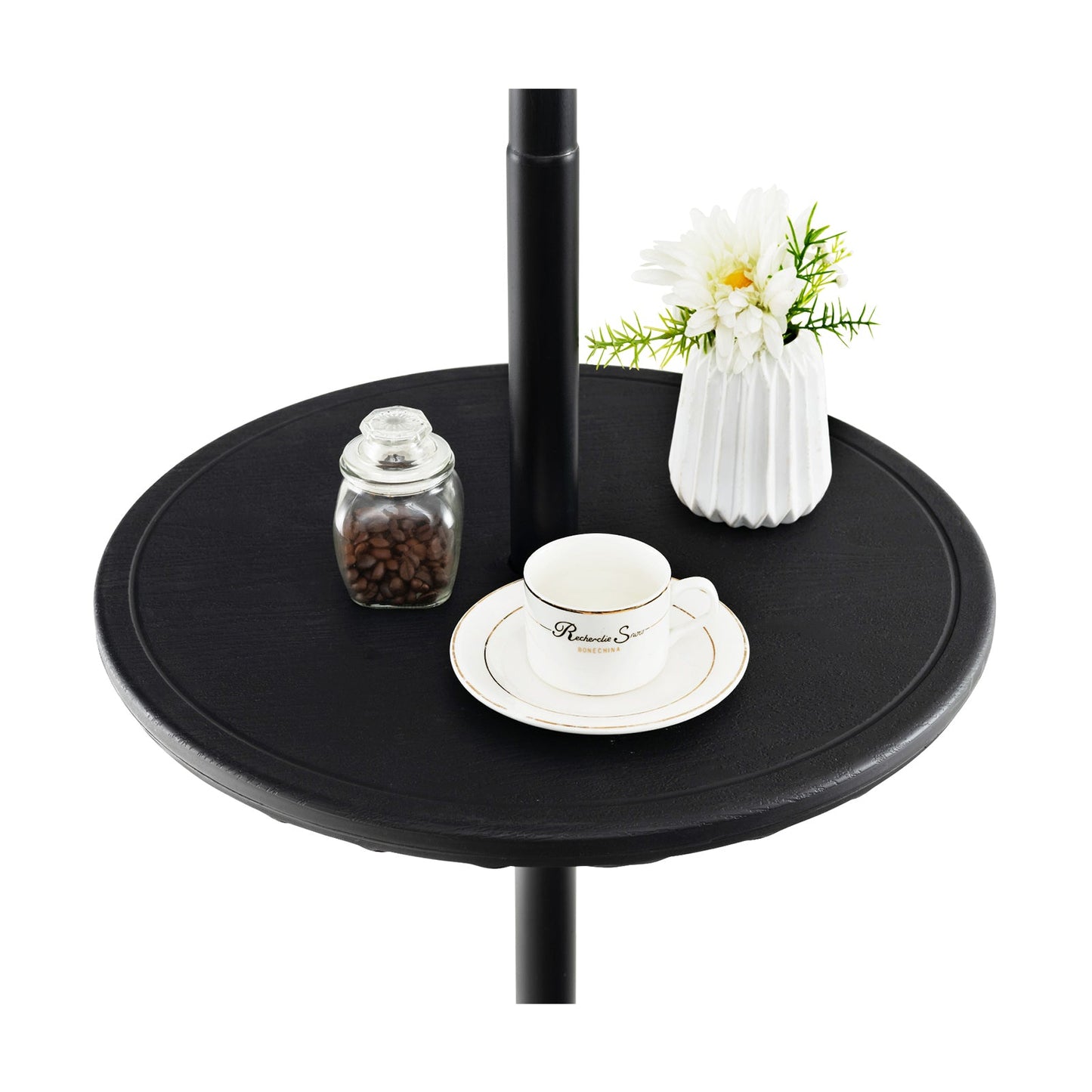Mesa de Sombrilla Ajustable para Exteriores de 20 Pulgadas con Agujero para Sombrilla de 1.5 Pulgadas