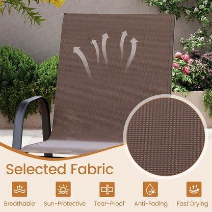 Outdoor Bar Stools Set of 2 29 Inch Fabric Bar Height Stools with Armrests