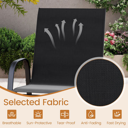 Outdoor Bar Stools Set of 2 29 Inch Fabric Bar Height Stools with Armrests