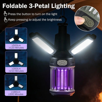 Outdoor Bug Zapper and Foldable Camping Lantern