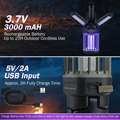 Outdoor Bug Zapper and Foldable Camping Lantern