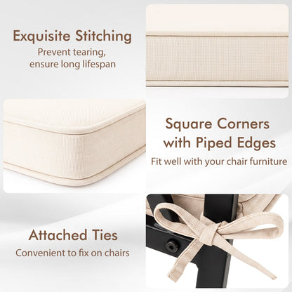 Outdoor chair cushions set of 4, beige waterproof olefin 20x20 DirectDeals on Tampa Home & Garden Store