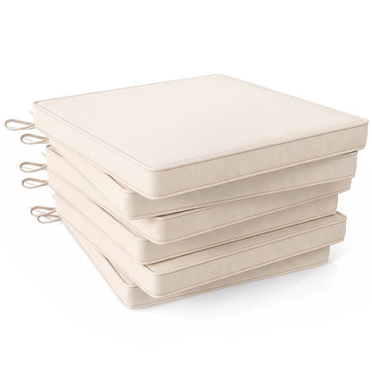 Outdoor chair cushions 6-pack, 20x20 in, beige olefin waterproof fabric, DirectDeals on Tampa Home & Garden Store