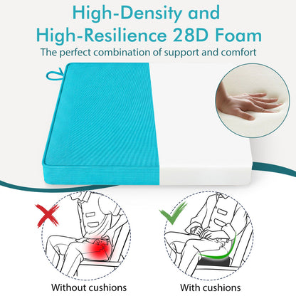 Outdoor chair cushions set of 6 turquoise olefin waterproof 20x20 in DirectDeals on Tampa Home & Garden Store