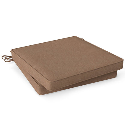 DirectDeals outdoor chair cushions set of 2 in brown olefin, waterproof fade-resistant on Tampa Home & Garden Store