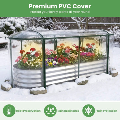 Outdoor Color Steel Raised Garden Bed With Cover