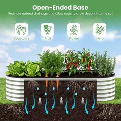 Outdoor Color Steel Raised Garden Bed With Cover