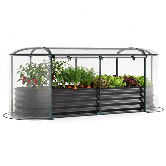 Outdoor Color Steel Raised Garden Bed With Cover