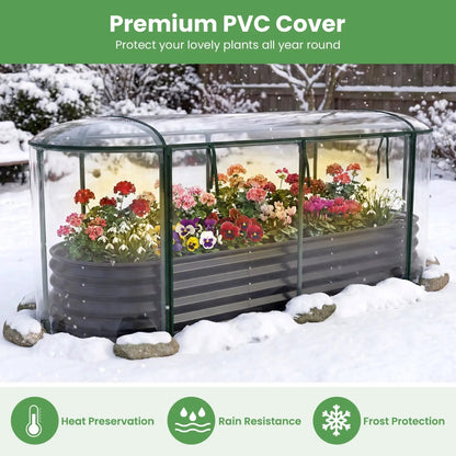 Outdoor Color Steel Raised Garden Bed With Cover