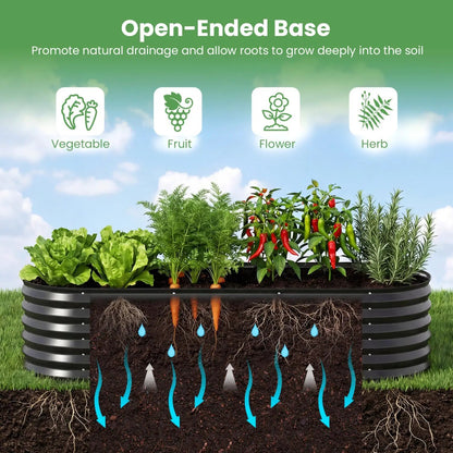 Outdoor Color Steel Raised Garden Bed With Cover