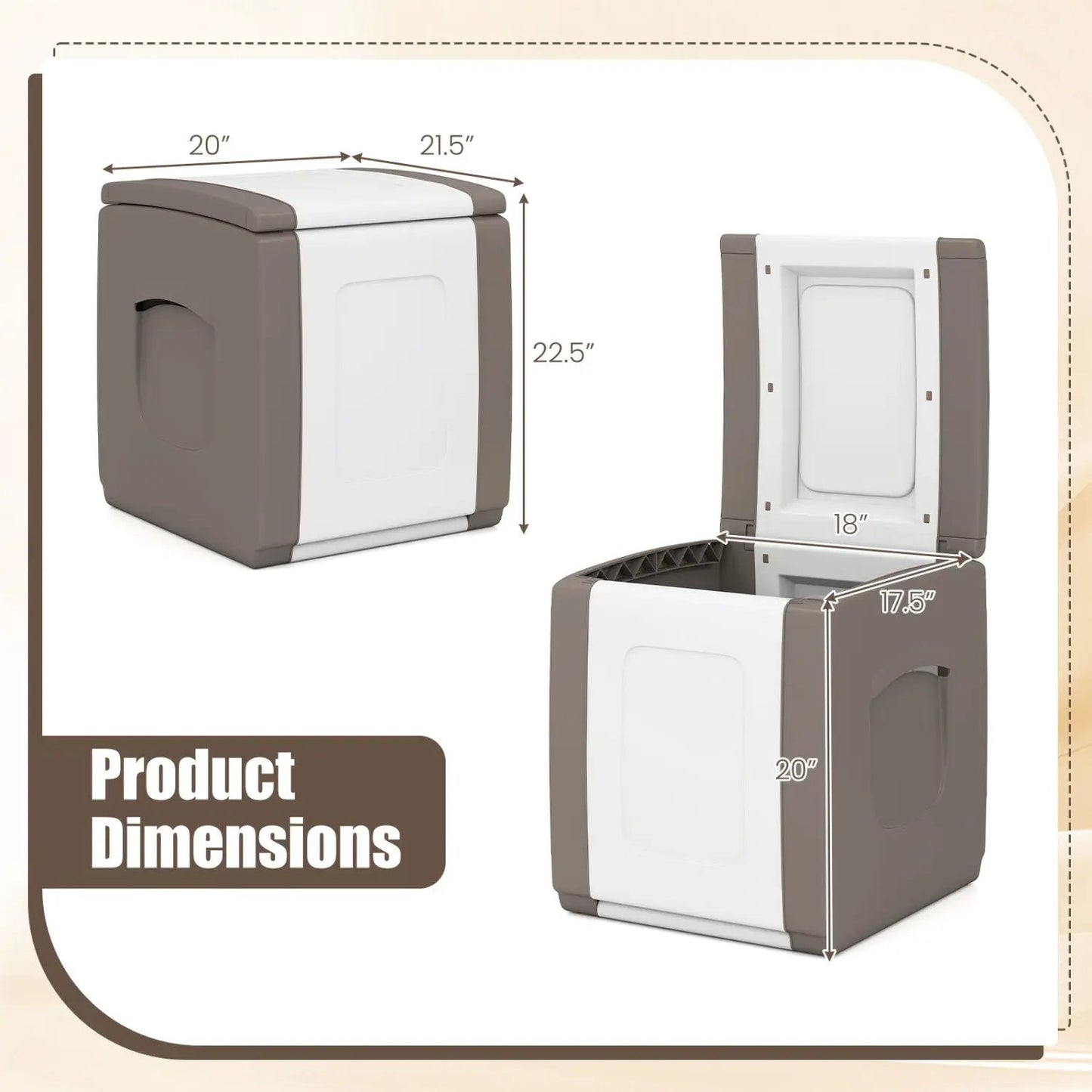 Outdoor Deck Box with Lid for Packages Storage