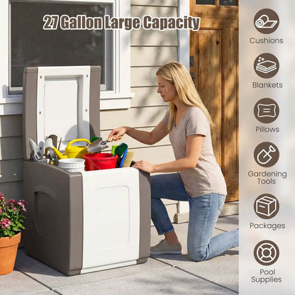 Outdoor Deck Box with Lid for Packages Storage