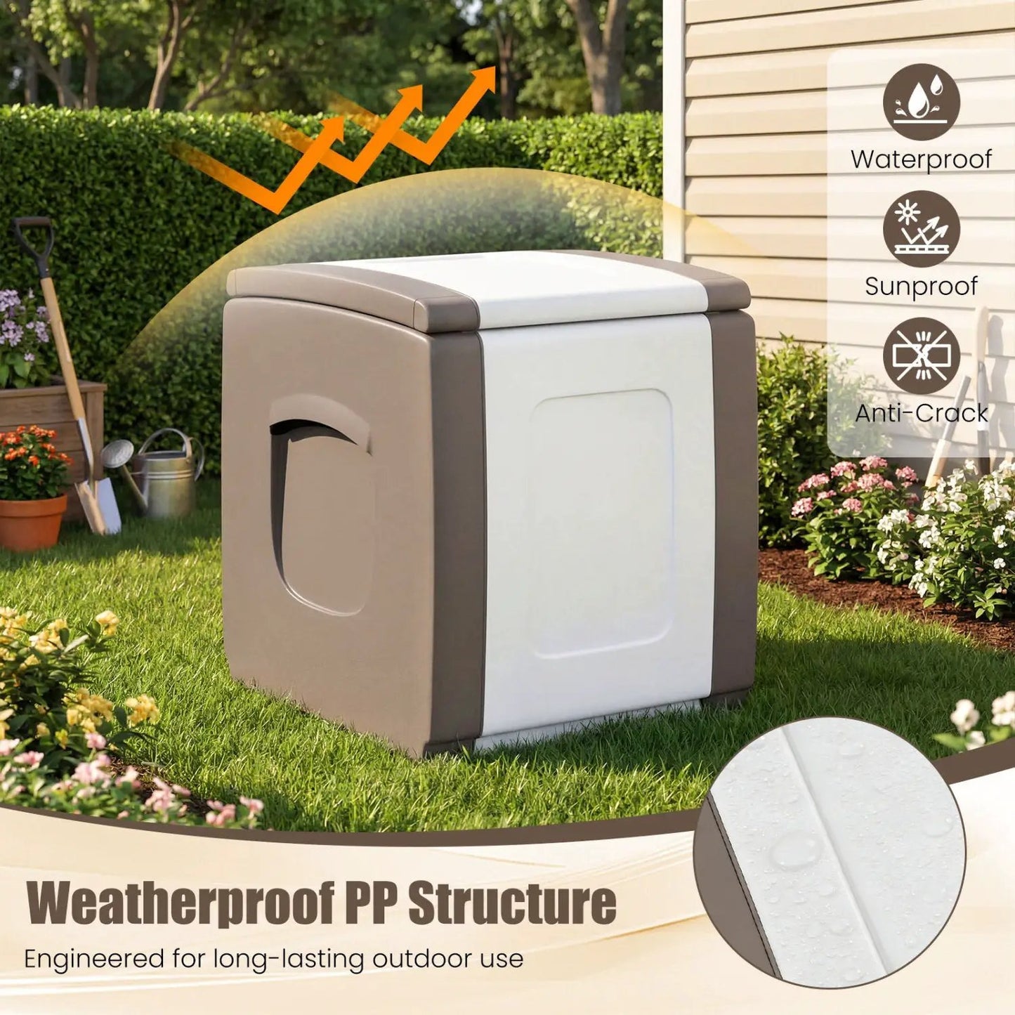 Outdoor Deck Box with Lid for Packages Storage