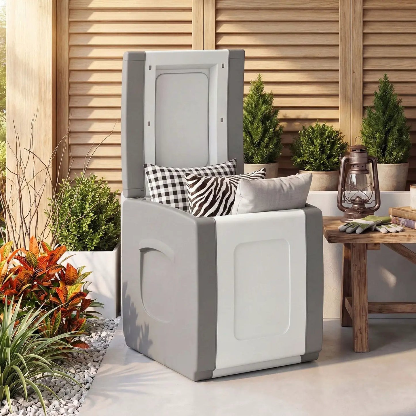 Outdoor Deck Box with Lid for Packages Storage