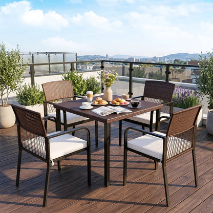 Patio Dining Chairs Set of 4 With Cushions