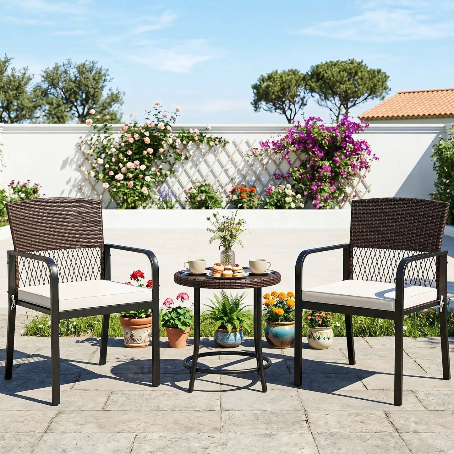 Patio Dining Chairs Set of 4 With Cushions