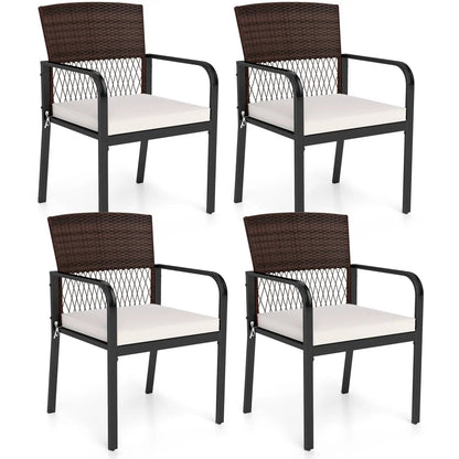 Patio Dining Chairs Set of 4 With Cushions