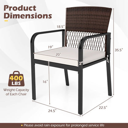 Patio Dining Chairs Set of 4 With Cushions