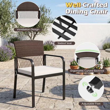 Patio Dining Chairs Set of 4 With Cushions
