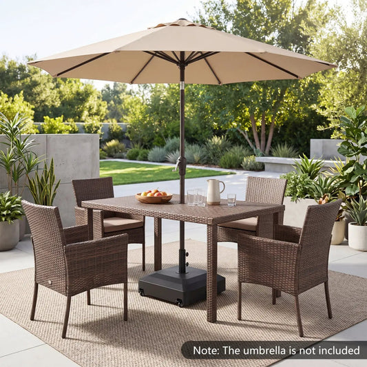 DirectDeals fillable umbrella base with wheels, water/sand weighted, gray base on Tampa Home & Garden Store